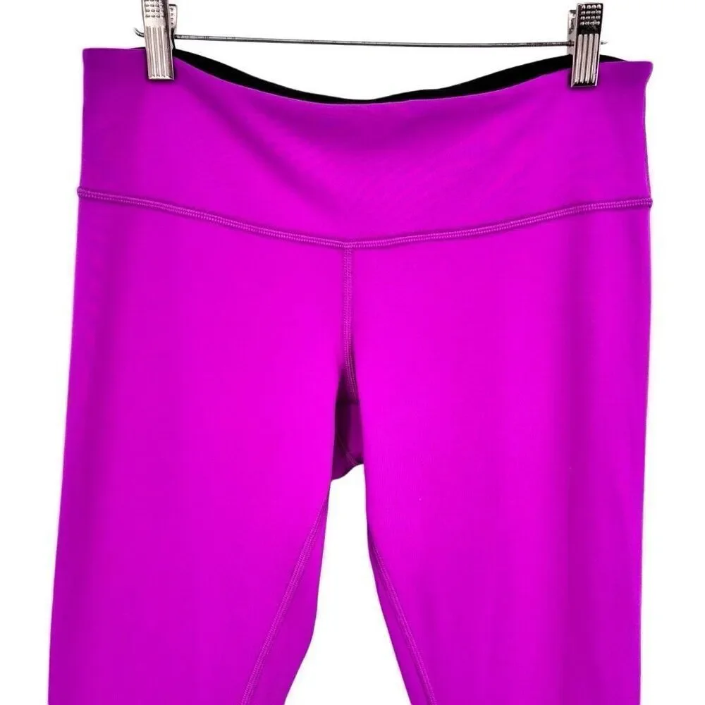 Lululemon Wunder Under Crop Reversible Leggings Tender Violet / Black‎ Size 10